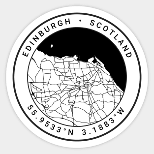 Edinburgh Map Sticker